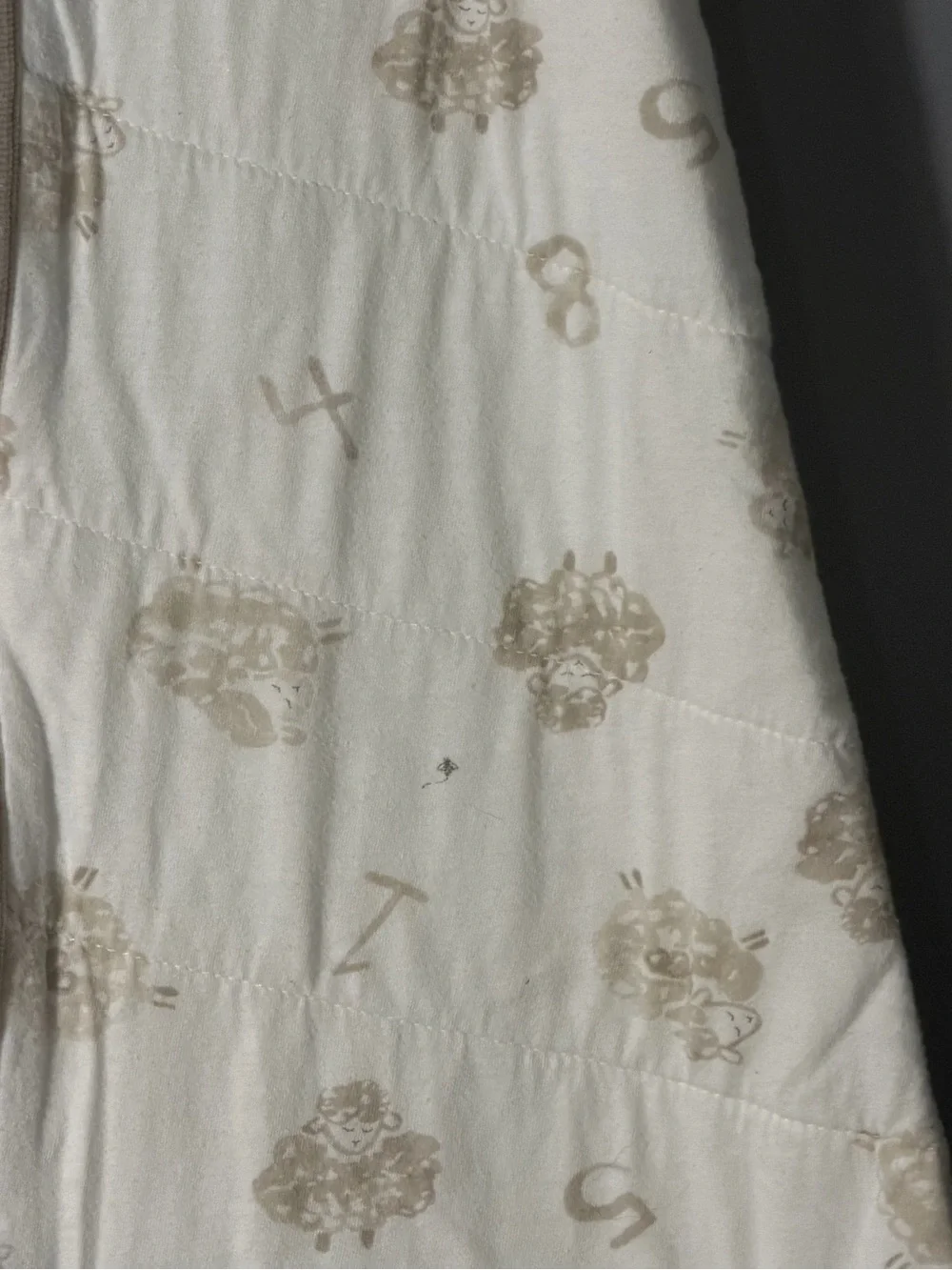 Burt's Bees Cream Sleeveless Zip Sleep Sack with Tan Accents